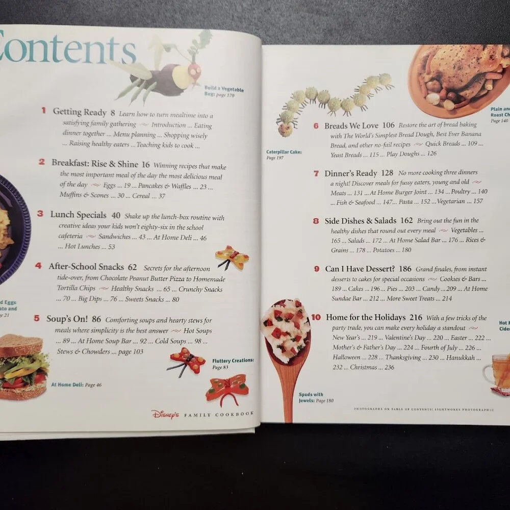 Disney's Family Cookbook by Deanna F. Cook 1996 First Edition Hardback